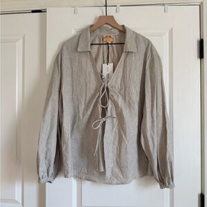 Future Collective Jenny K. Lopez Tie-Front Blouse NWT